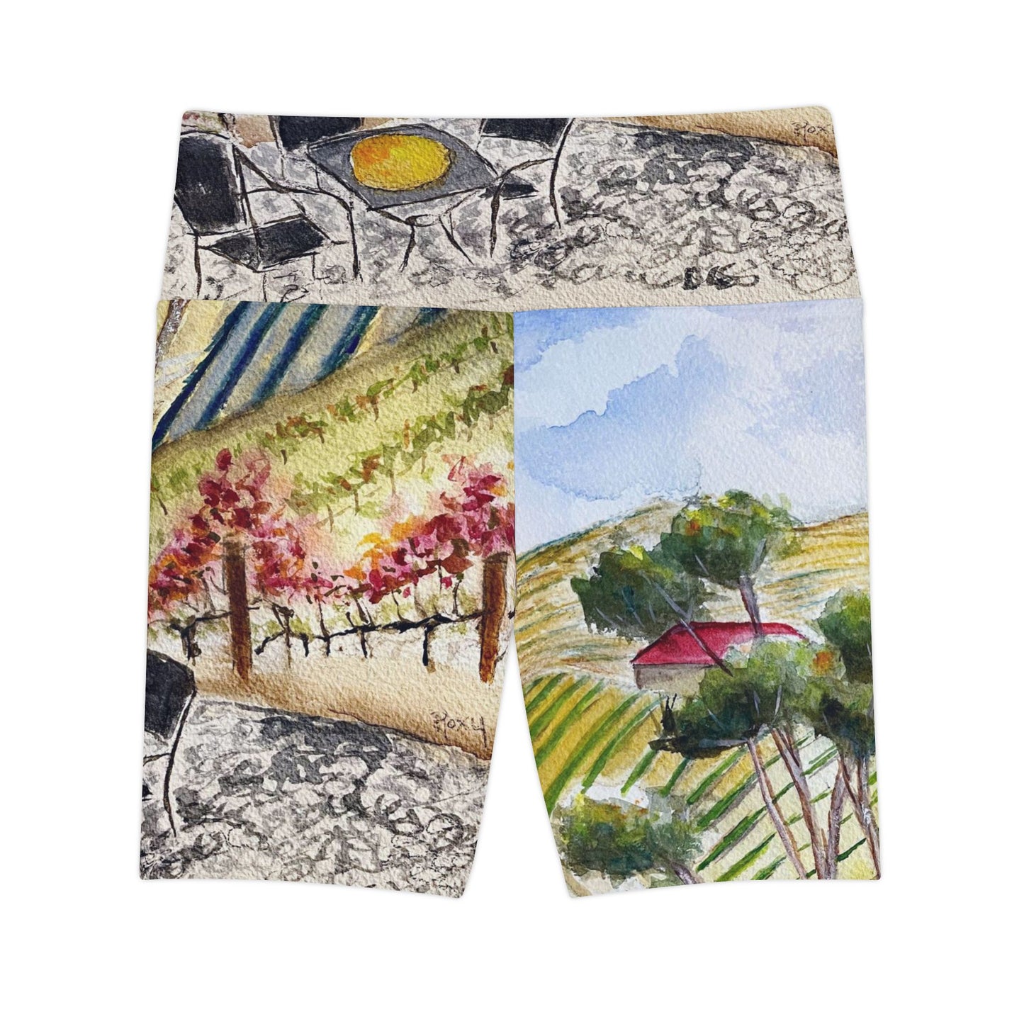 Women's Workout Shorts - Patio View -GBV