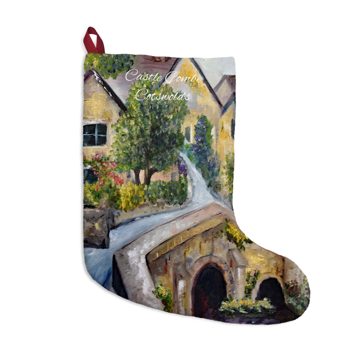 Castle Combe Cotswolds Christmas Stocking