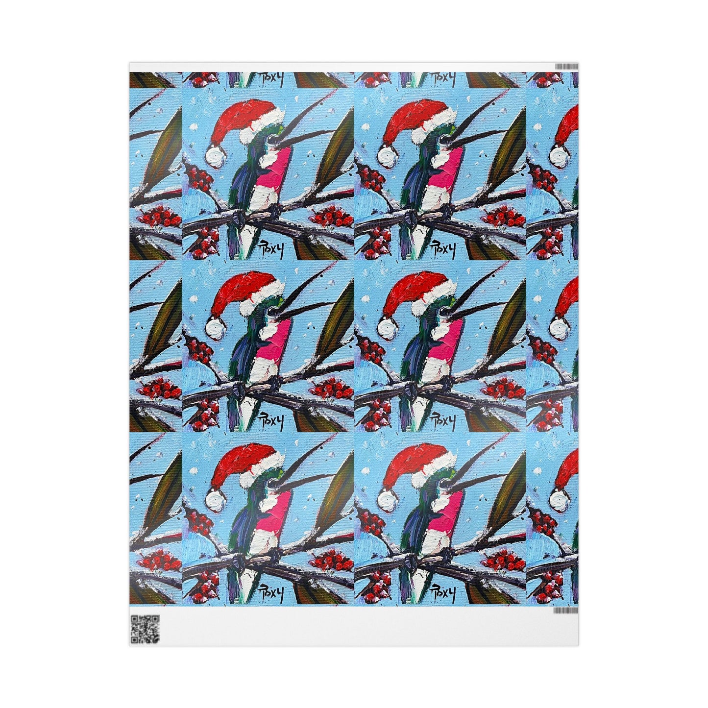 Merry and Bright Holiday Hummingbird (3 Sizes) Wrapping Papers