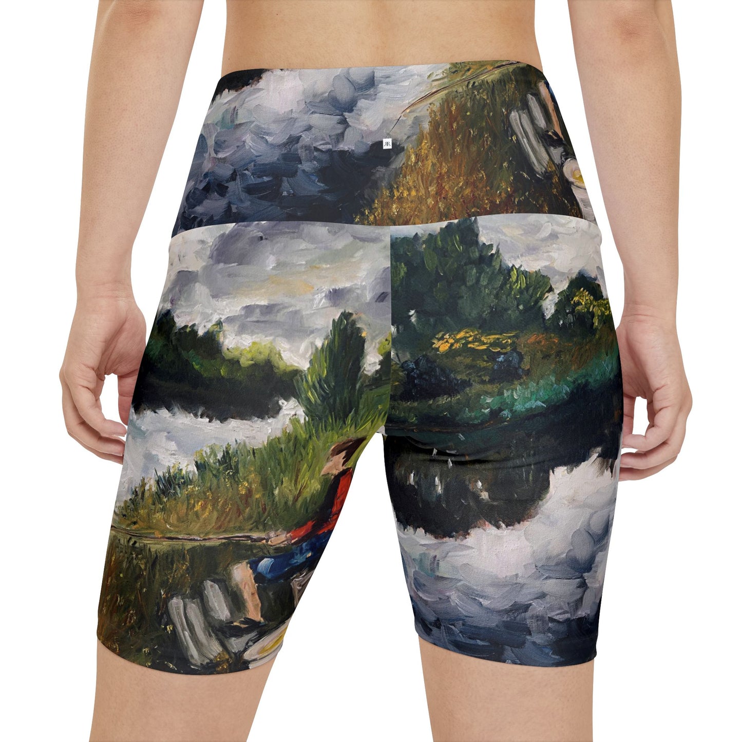 Women's Workout Shorts - Fishing in Groningen