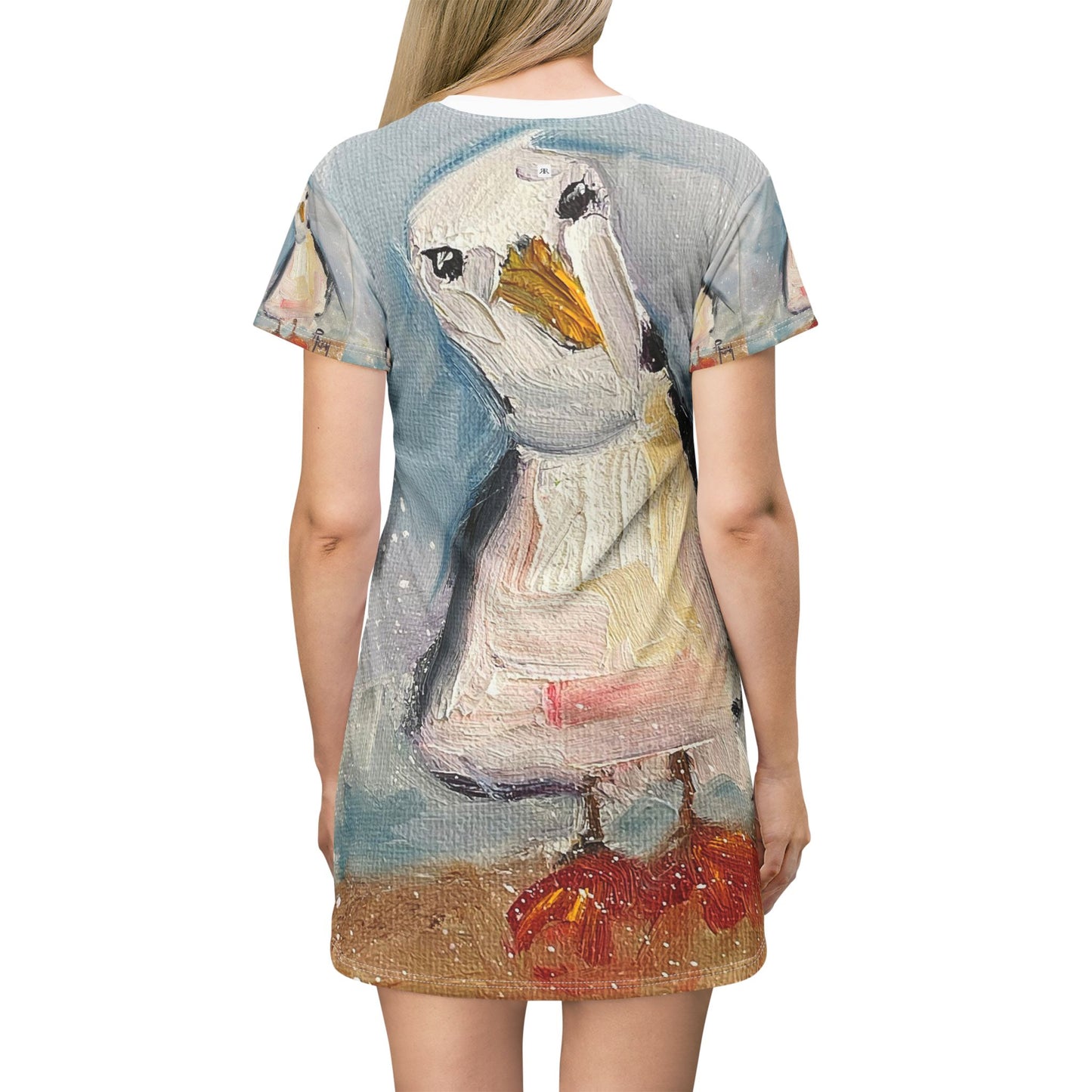 T-Shirt Dress -Inquisitive Seagull