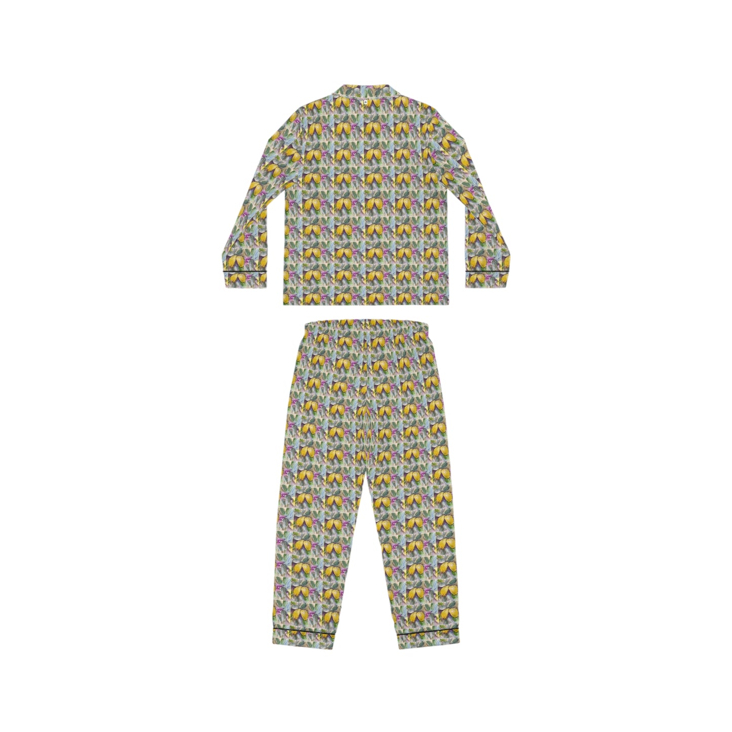 Satin Pajamas — Luxurious Silky Sleepwear Set- Loose Lemons