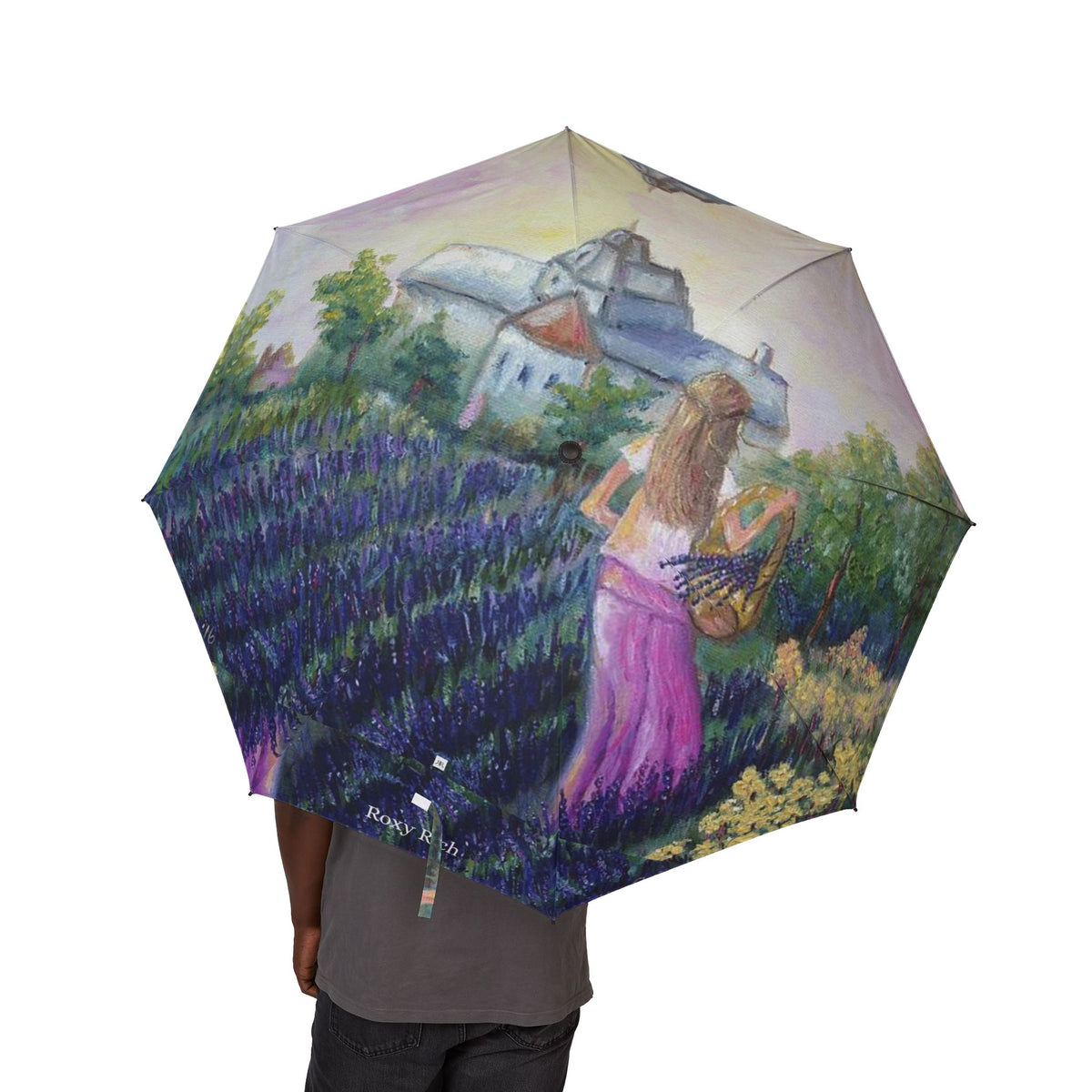 Umbrella-  Girl in a Lavender Field