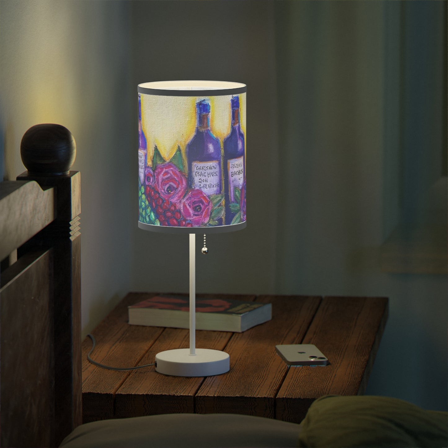 GBV Lámpara de vino y rosas con soporte, enchufe EE. UU.|CA
