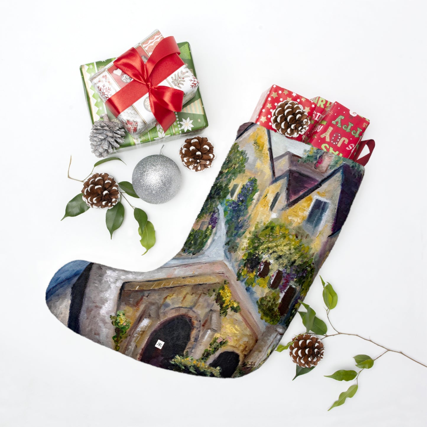 Castle Combe Cotswolds Christmas Stocking