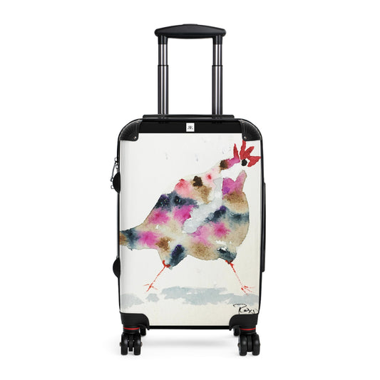 Whimsy Rooster #9 Carry on Suitcase