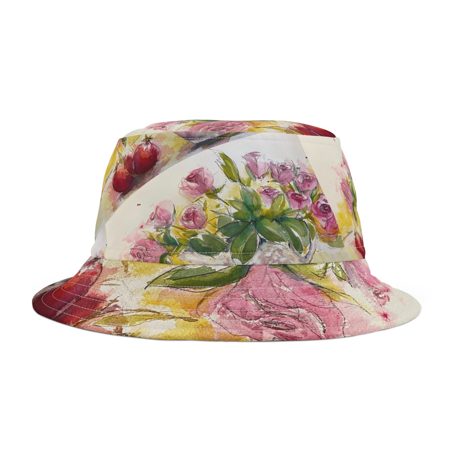 Sombrero de pescador de rosas y granadas