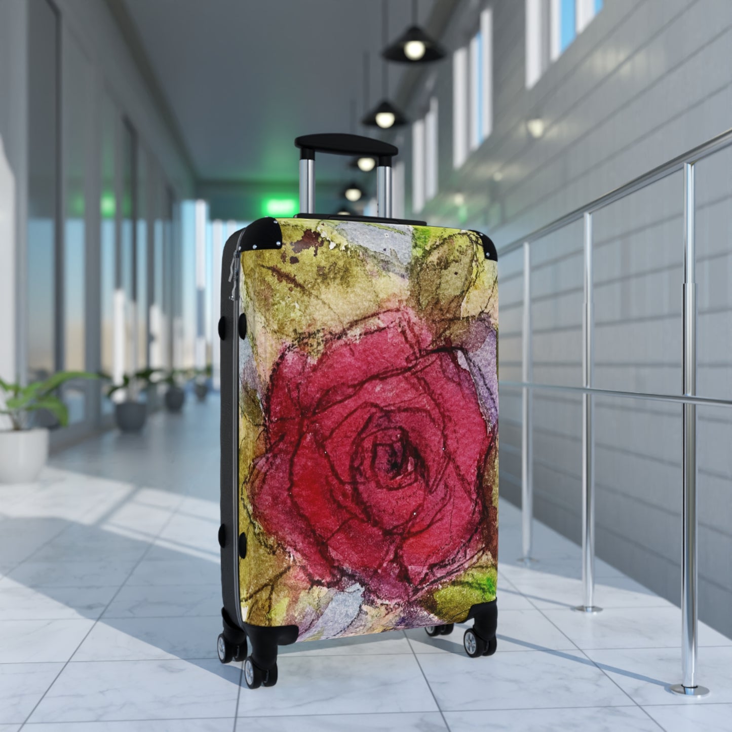 Red Rose Carry on Suitcase (+ 2 Sizes)