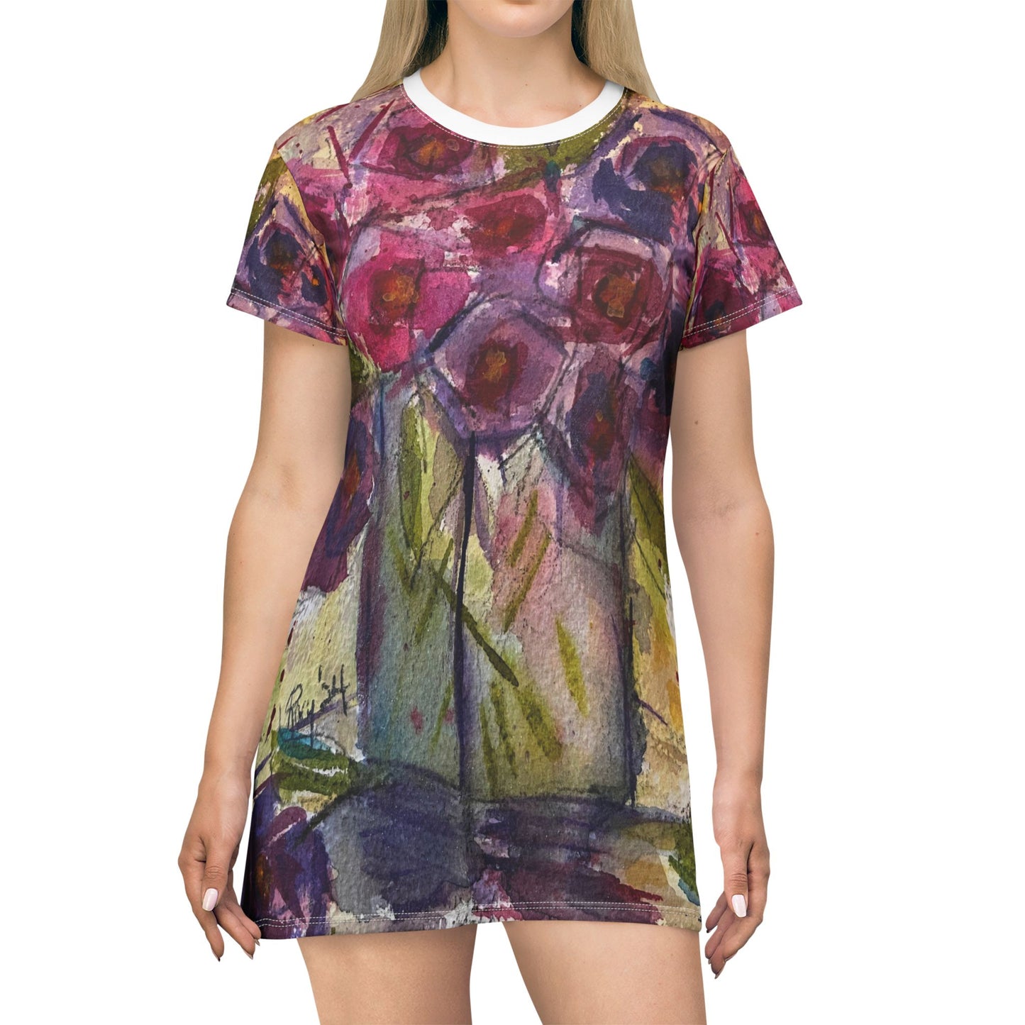 T-Shirt Dress - Spring Roses