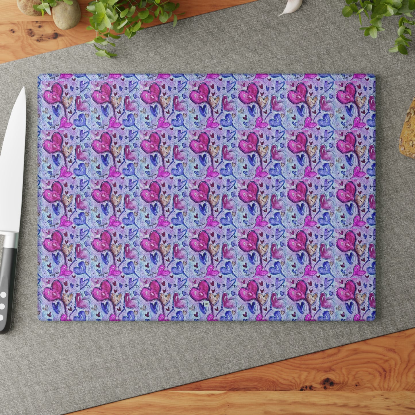 Cutting Board-Floating Hearts Parade-Valentine's Day