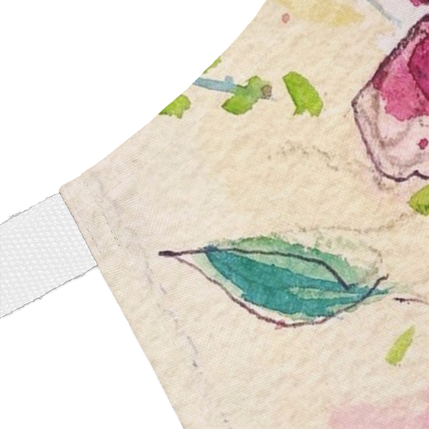 Whimsical Hummingbird in Salvia Blossoms Art Apron — "Choose Your Straps"