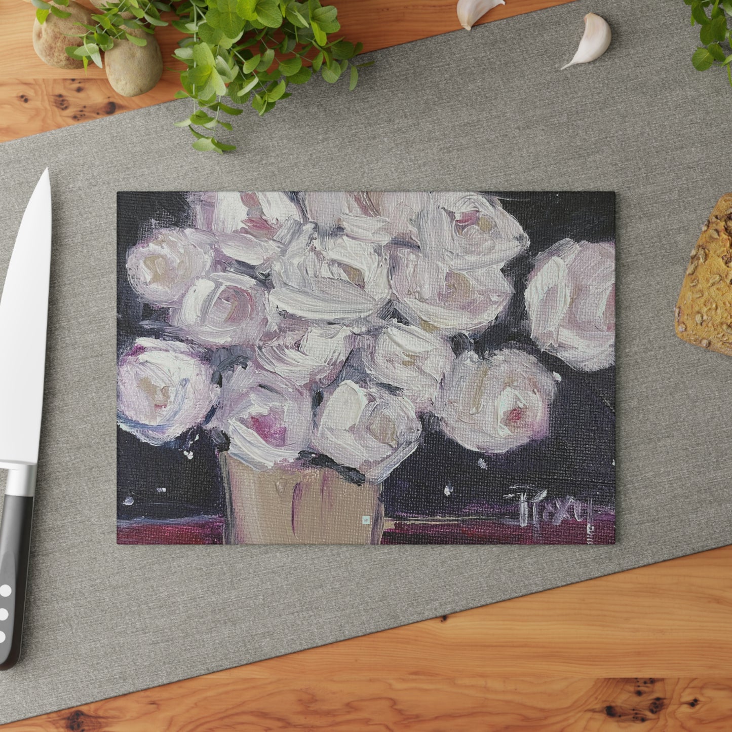 Midnight Roses Cutting Board