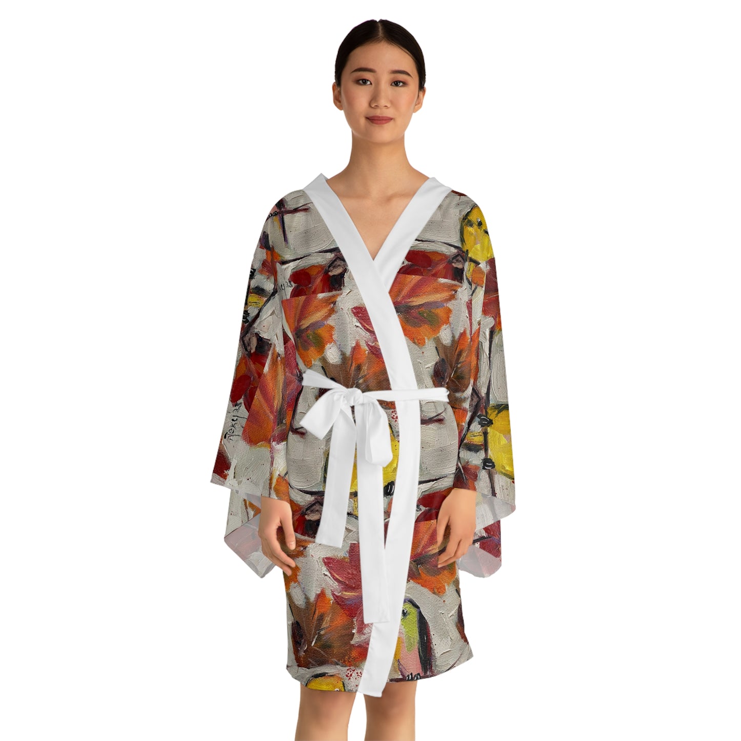 Kimono Robe - Fall Feathers