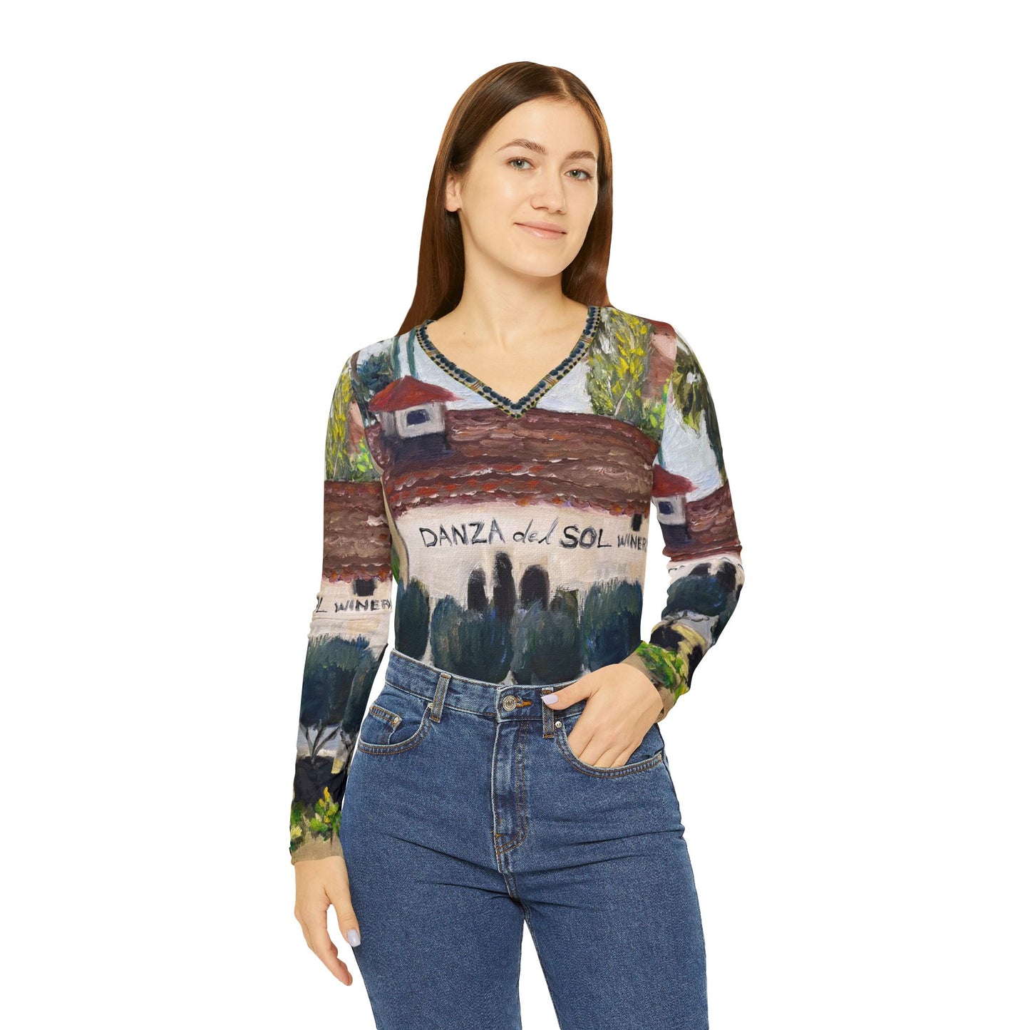 Long Sleeve Shirt-Danz del Sol- V-neck Women's