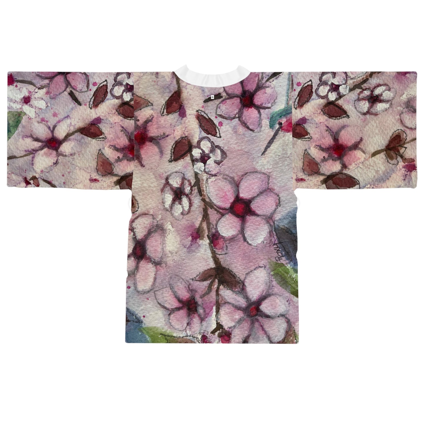 Kimono Robe - Beautiful Hummingbird in Cherry Blossoms