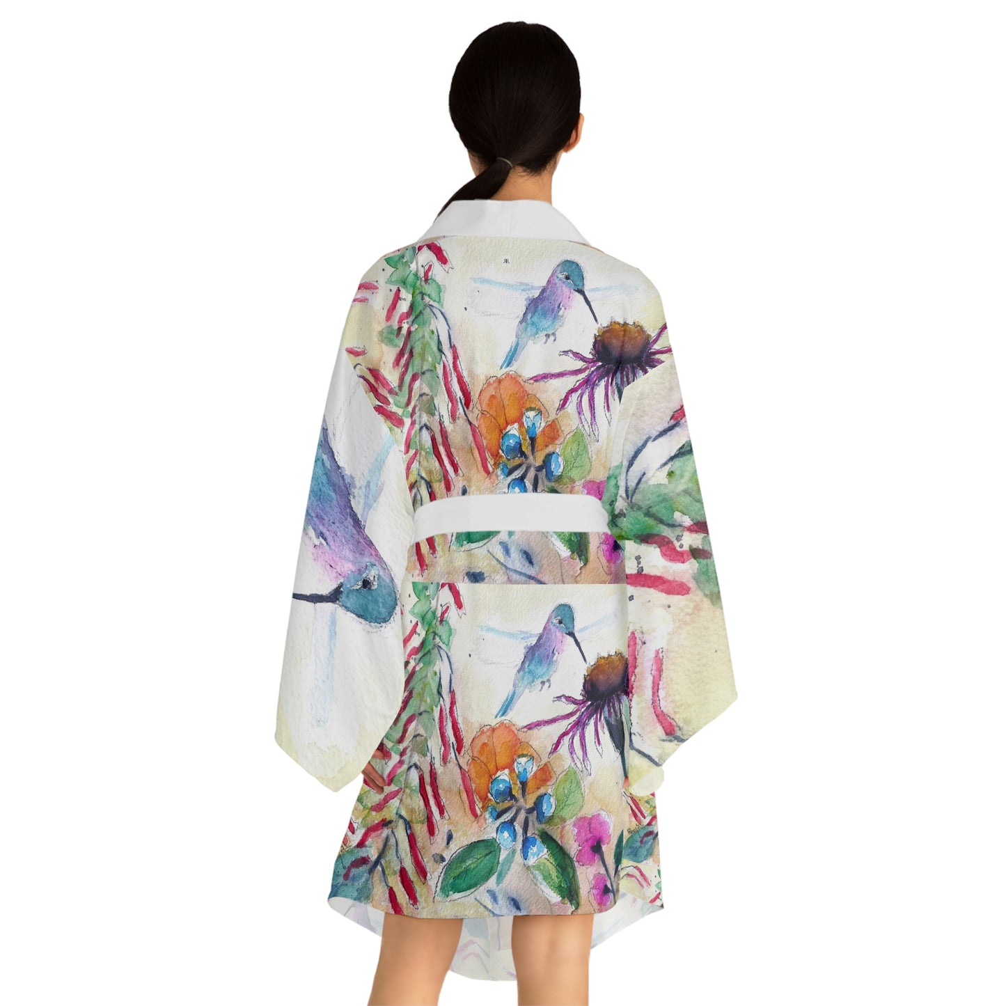 Kimono Robe - Hummingbird Garden