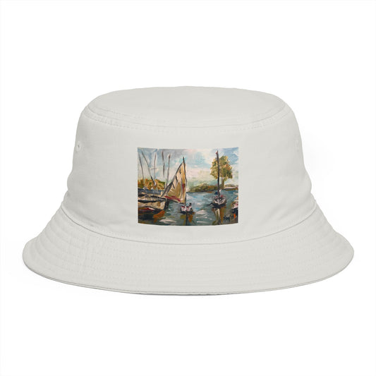 Roxy Rich Fine Art  Harbor Sail- Bucket Hat — Stylish Durable Travel Hat