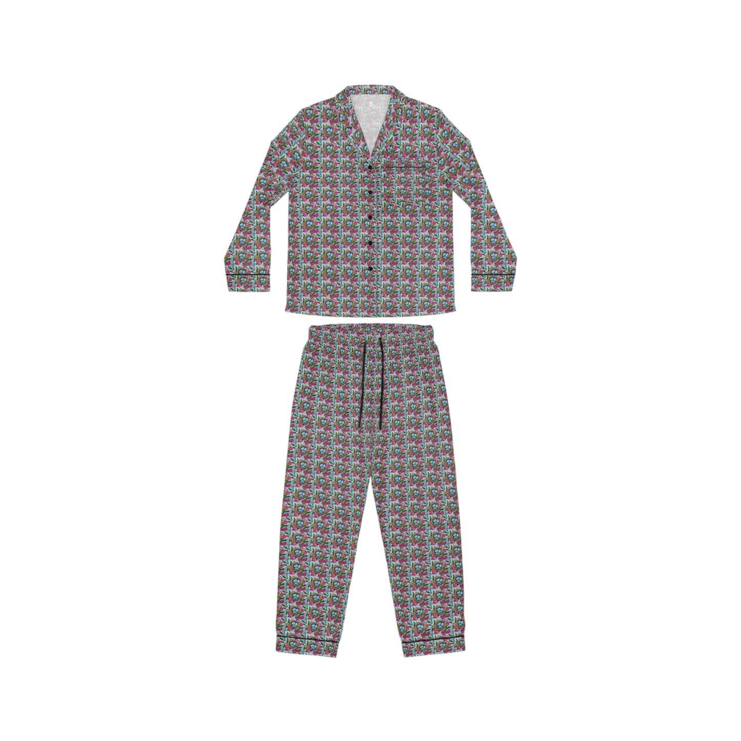 Satin Pajamas — Luxurious Silky Sleepwear Set-Robins Nest with Eggs