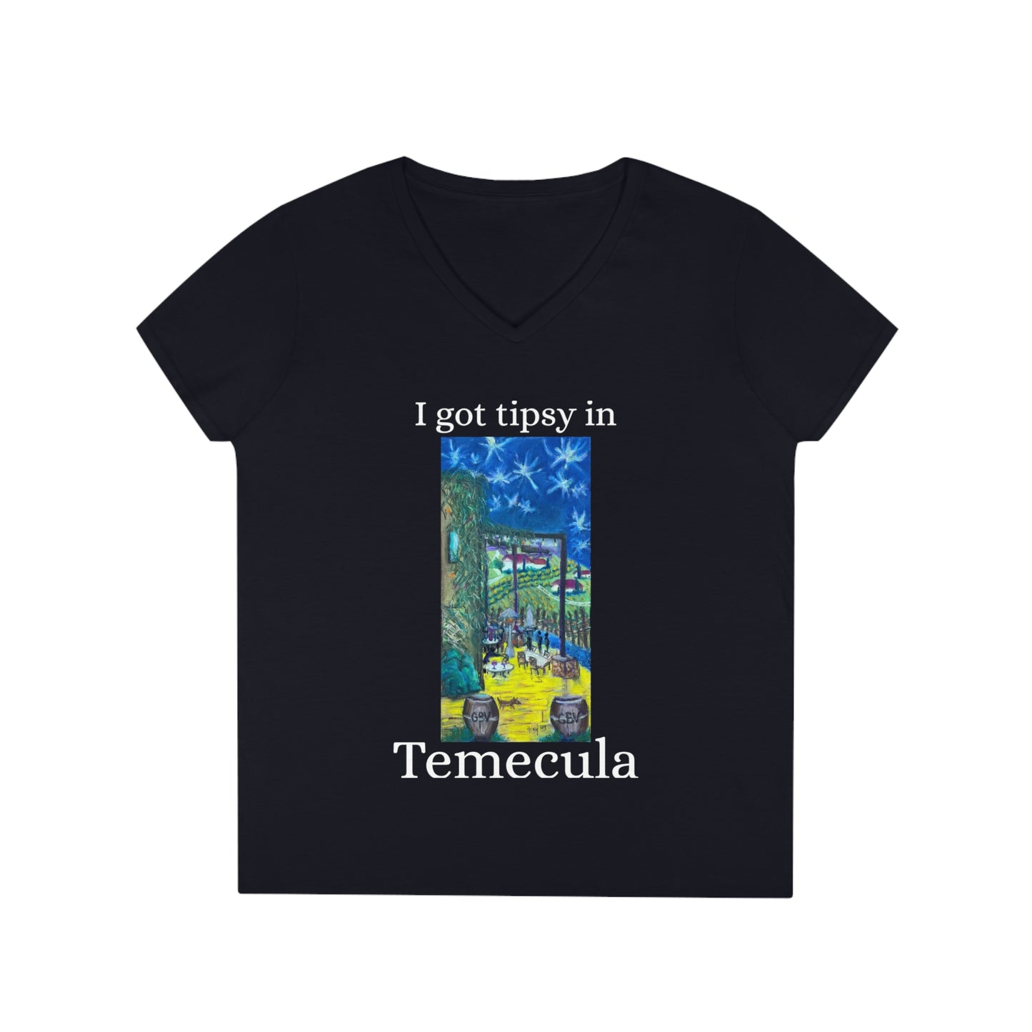 Twilight à Temecula "Je me suis ivre à Temecula-GBV- T-shirt col V pour femme