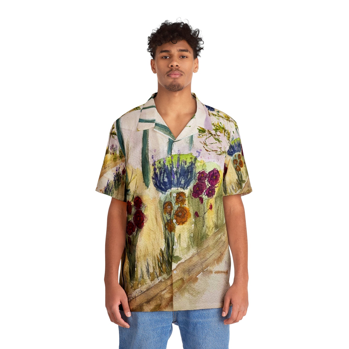 Christina's Garden at Gershon Bachus Vintners GBV Camisa hawaiana para hombre