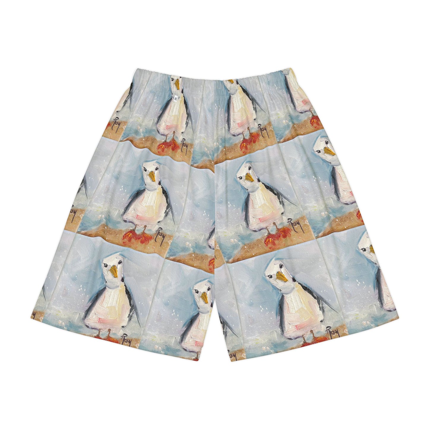 Men’s Sports Shorts - Inquisitive Seagull