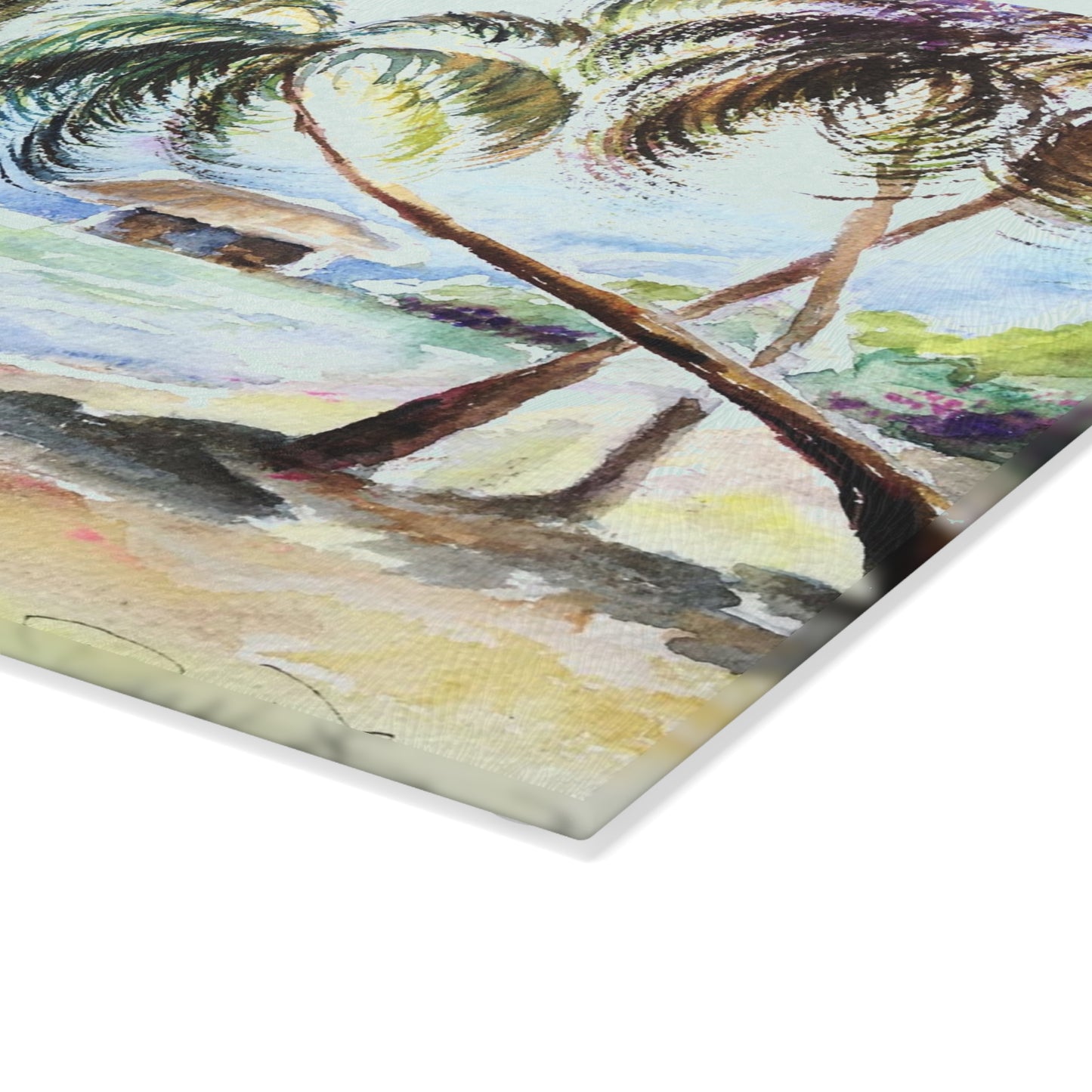 Hawaii Awaits Glass Cutting Board