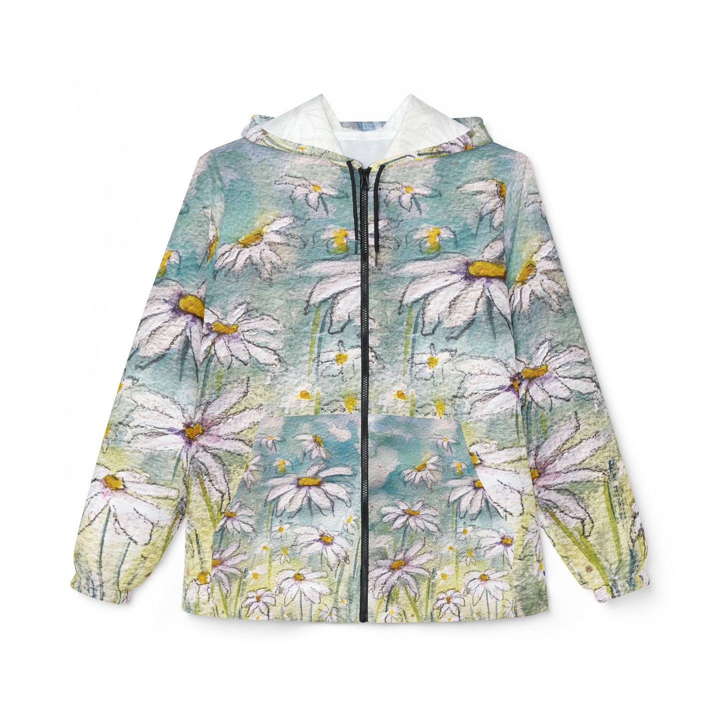 Lightweight Windbreaker Jacket — Daisies