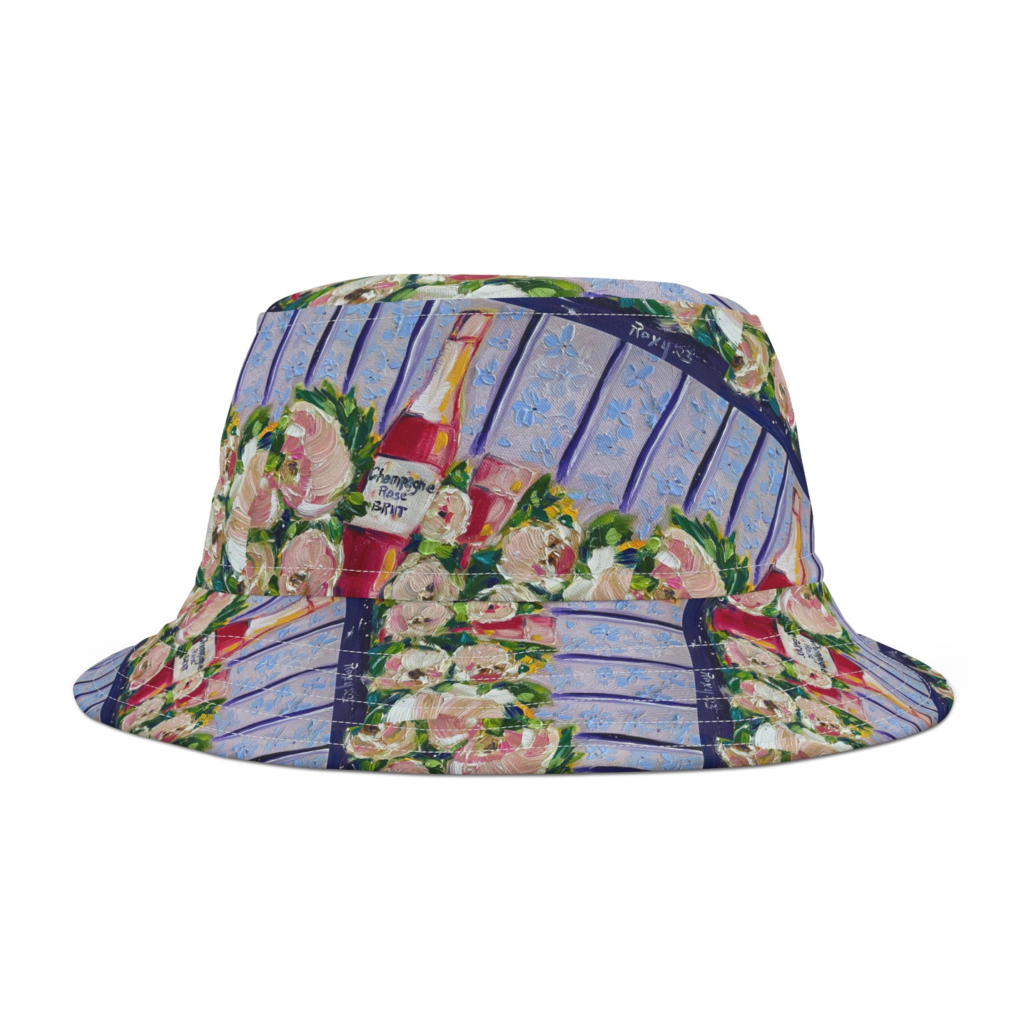 Pink Champagne and Peonies Bucket Hat