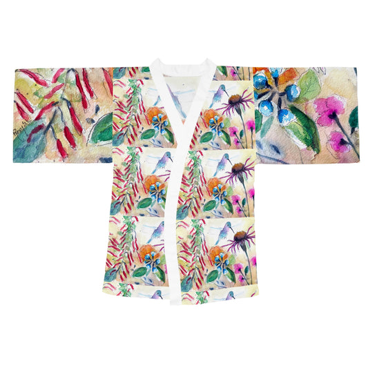 Kimono Robe - Hummingbird Garden