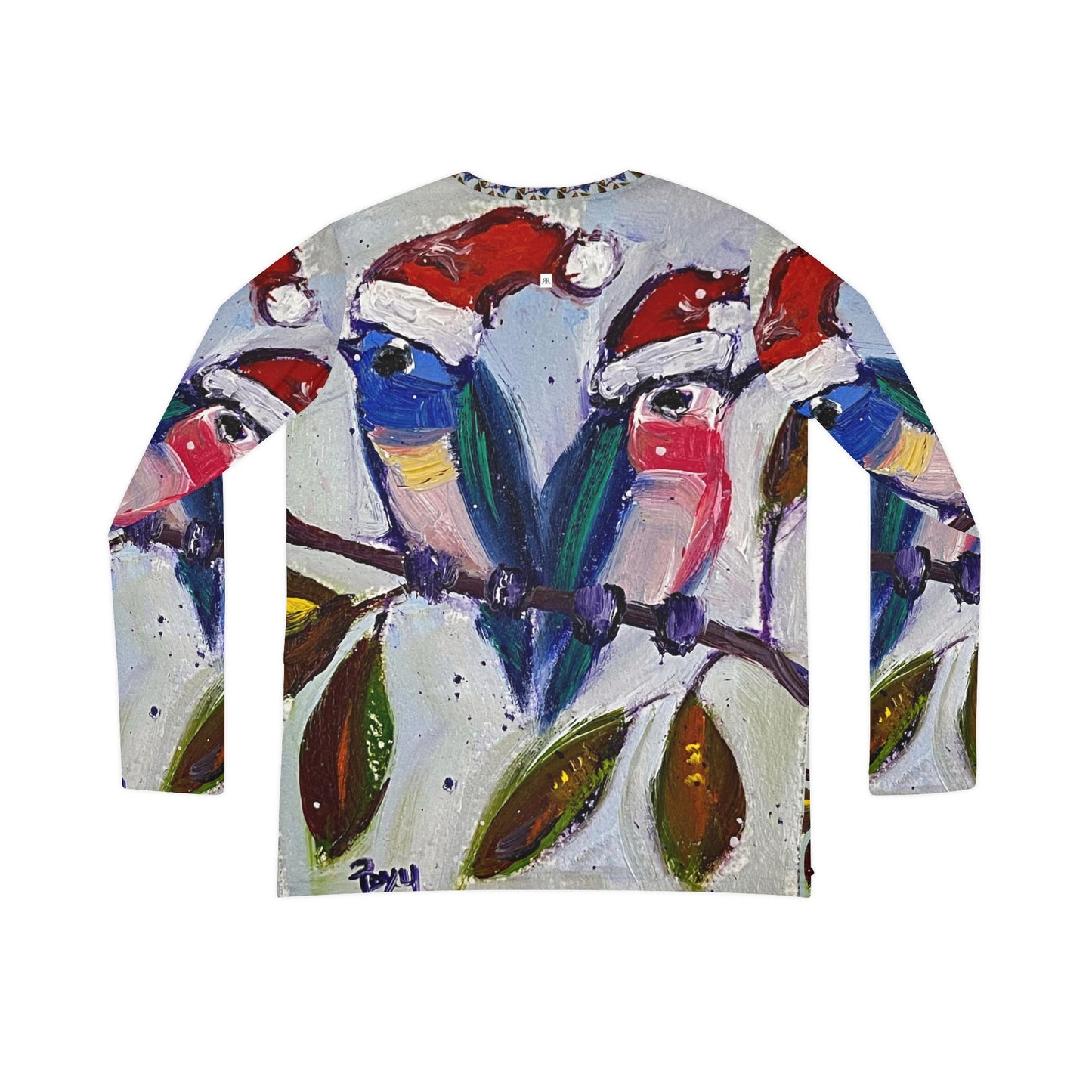 Holiday Hummingbirds- All over Print Women's Long Sleeve V-neck Shirt