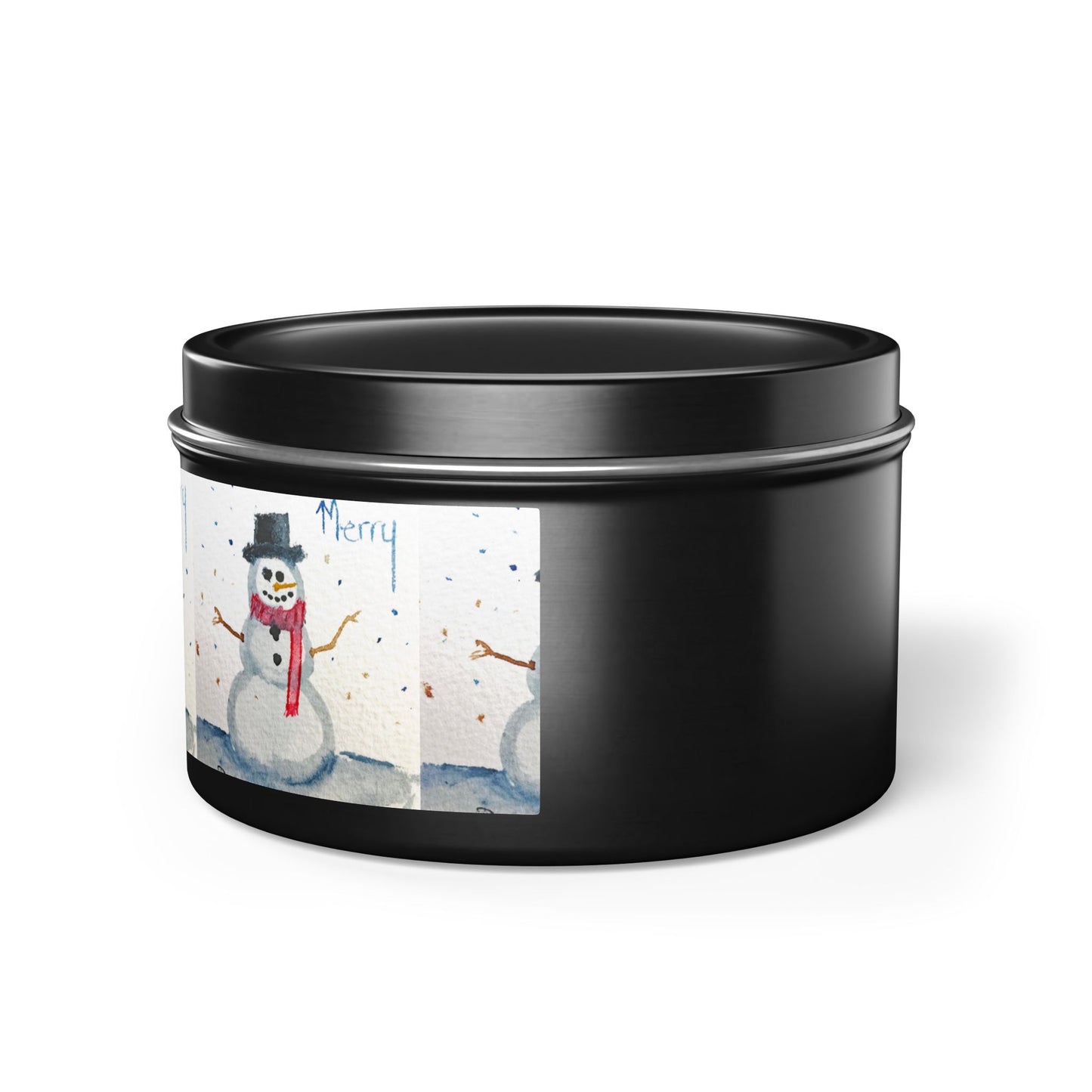 Tin Candle-Merry Snowman