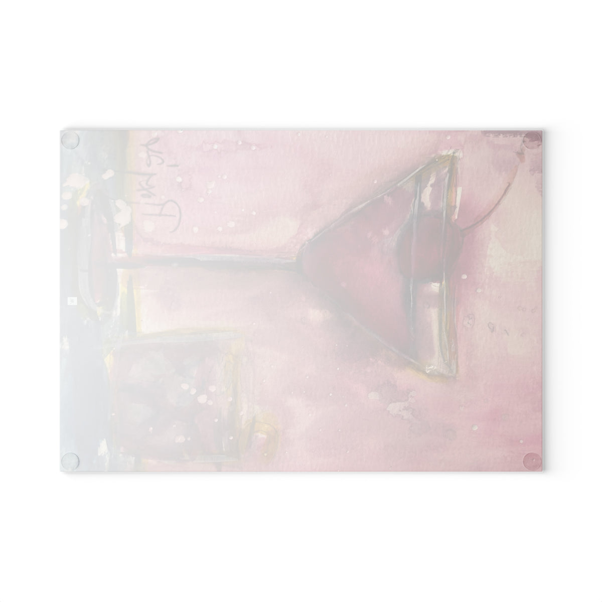 Glass Cutting Board-Pink Martini