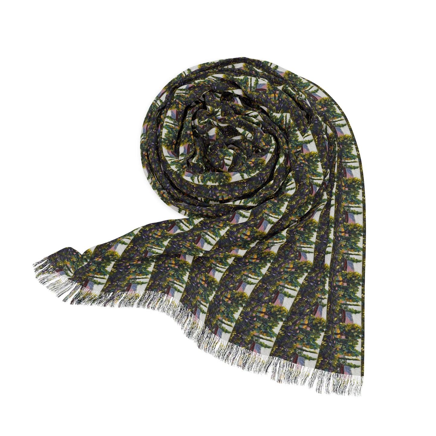 Colorful Scarf — Artistic Lightweight Neck Wrap- Temecula Lavender Co. Farm