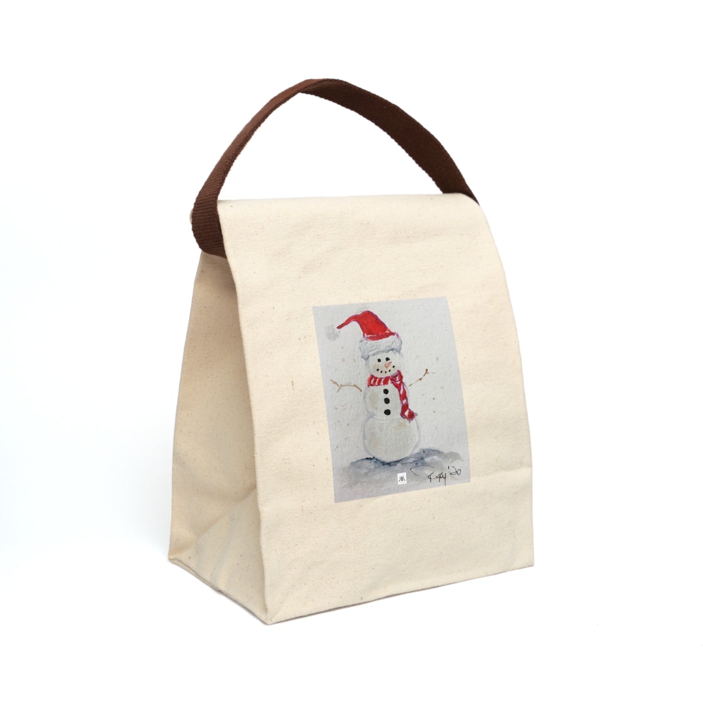 Snowman Canvas Lunch Bag With Strap