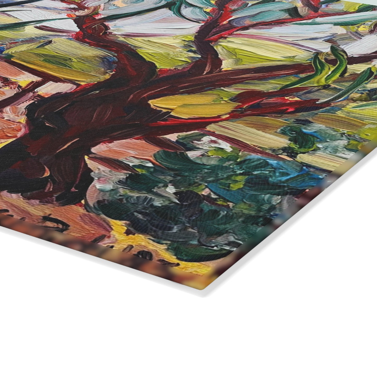 Breezy Trees Glass Cutting Board