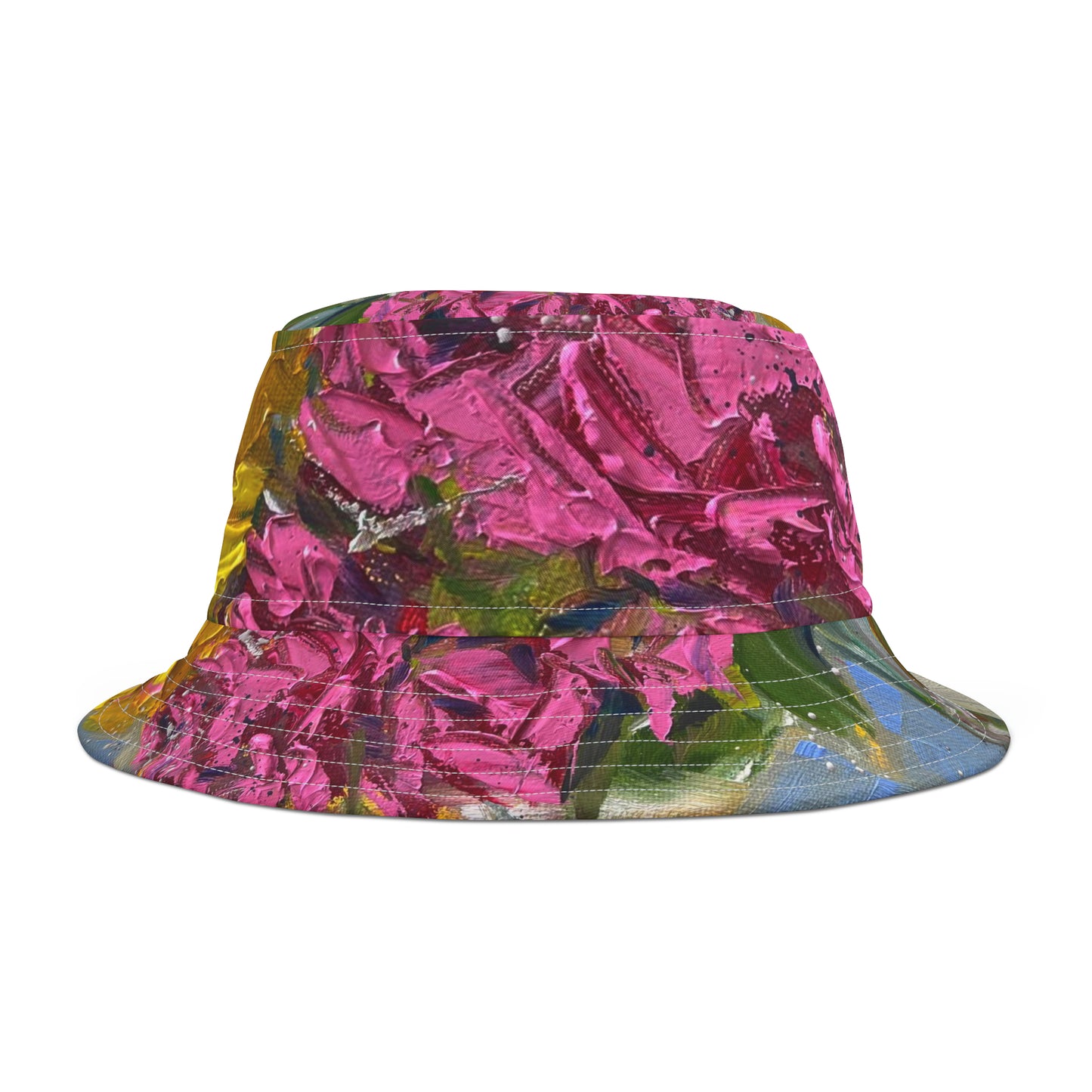 Pink and Yellow Roses Bucket Hat