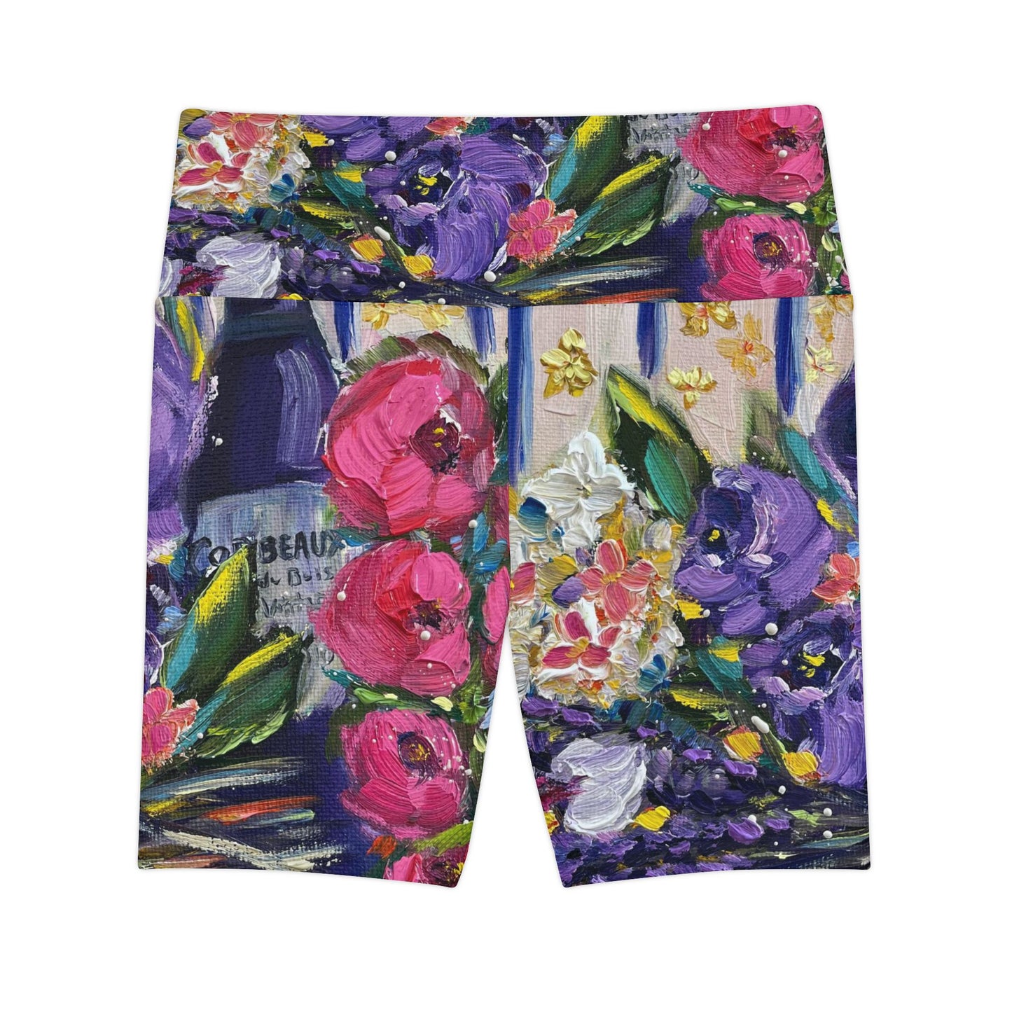 Women's Workout Shorts - Corbeaux Wine and Lavender