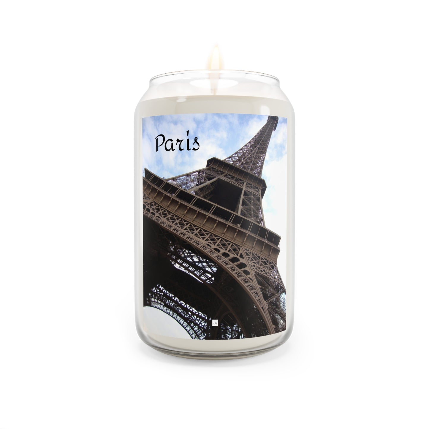 Vela perfumada con fotografía de la Torre Eiffel de París, 13.75 oz