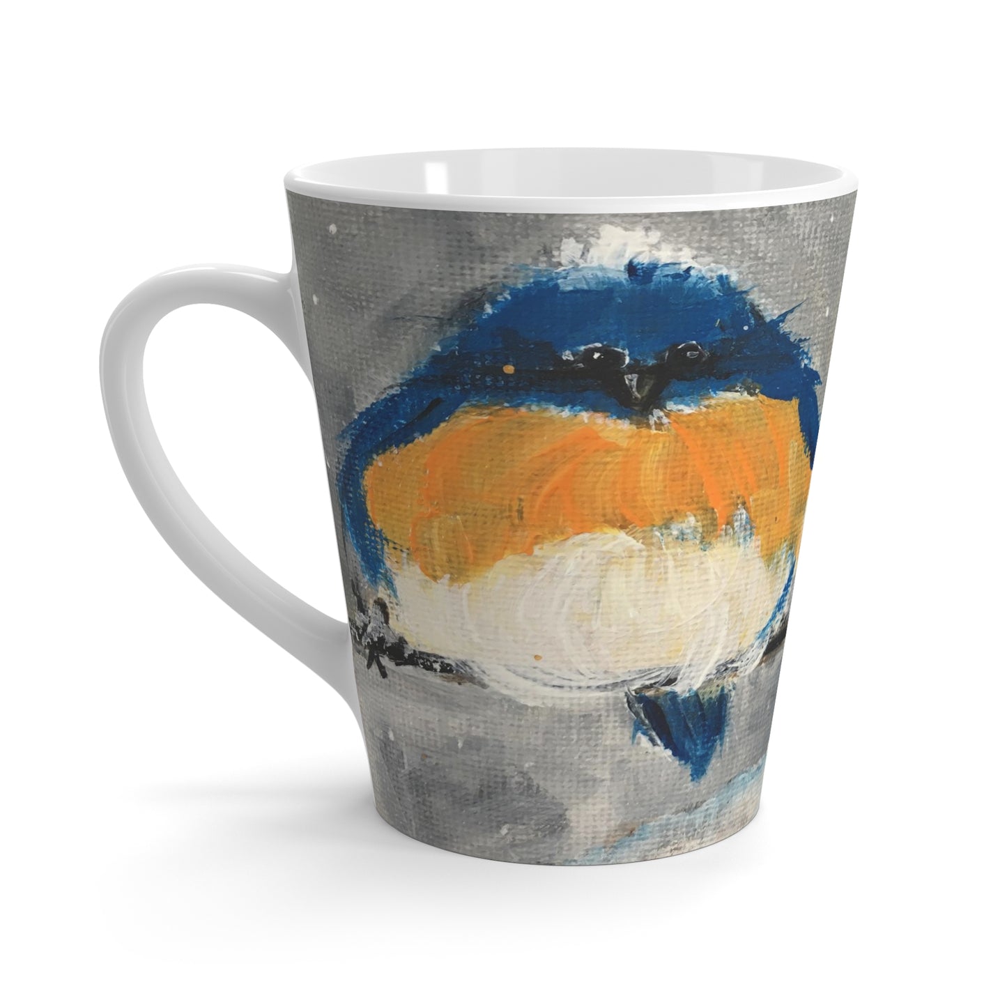 Mug - Fluffy Fat Bluebird in Snow-Made in and Ships from USA
