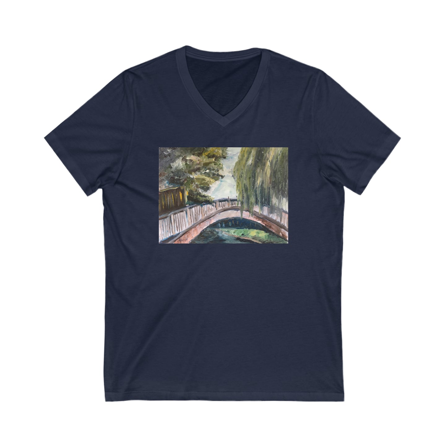 Bridge to Dorking-Camiseta unisex de manga corta con cuello en V