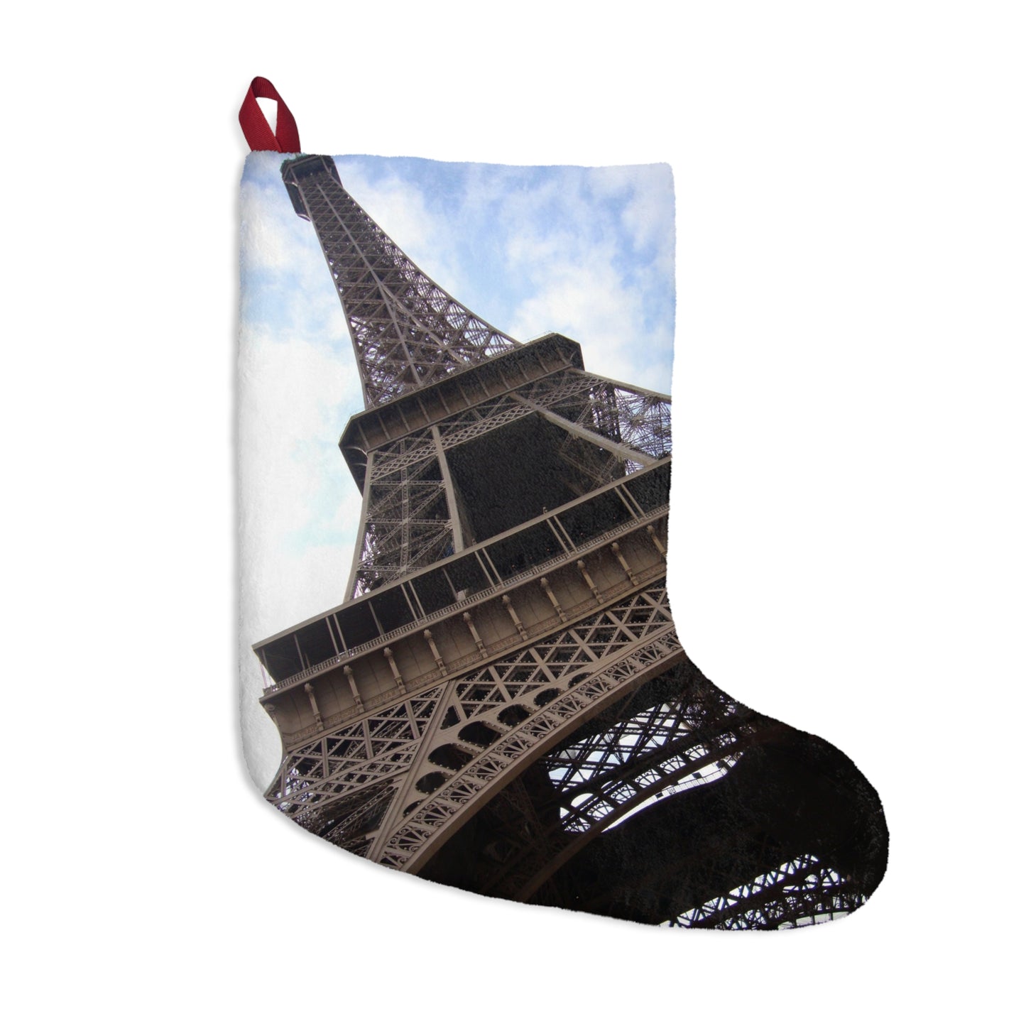 Eiffel Tower Paris Christmas Stocking