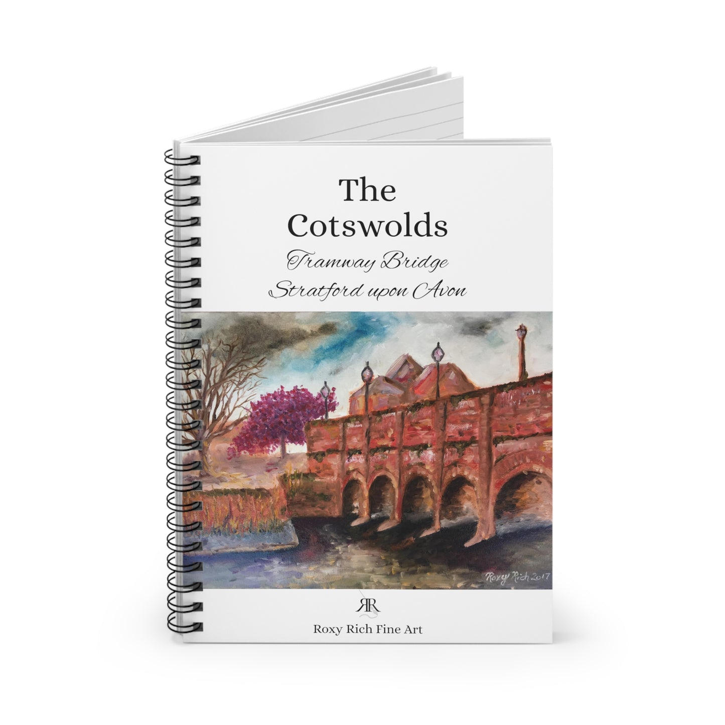 Puente del tranvía Stratford upon Avon "Los Cotswolds" Cuaderno de espiral