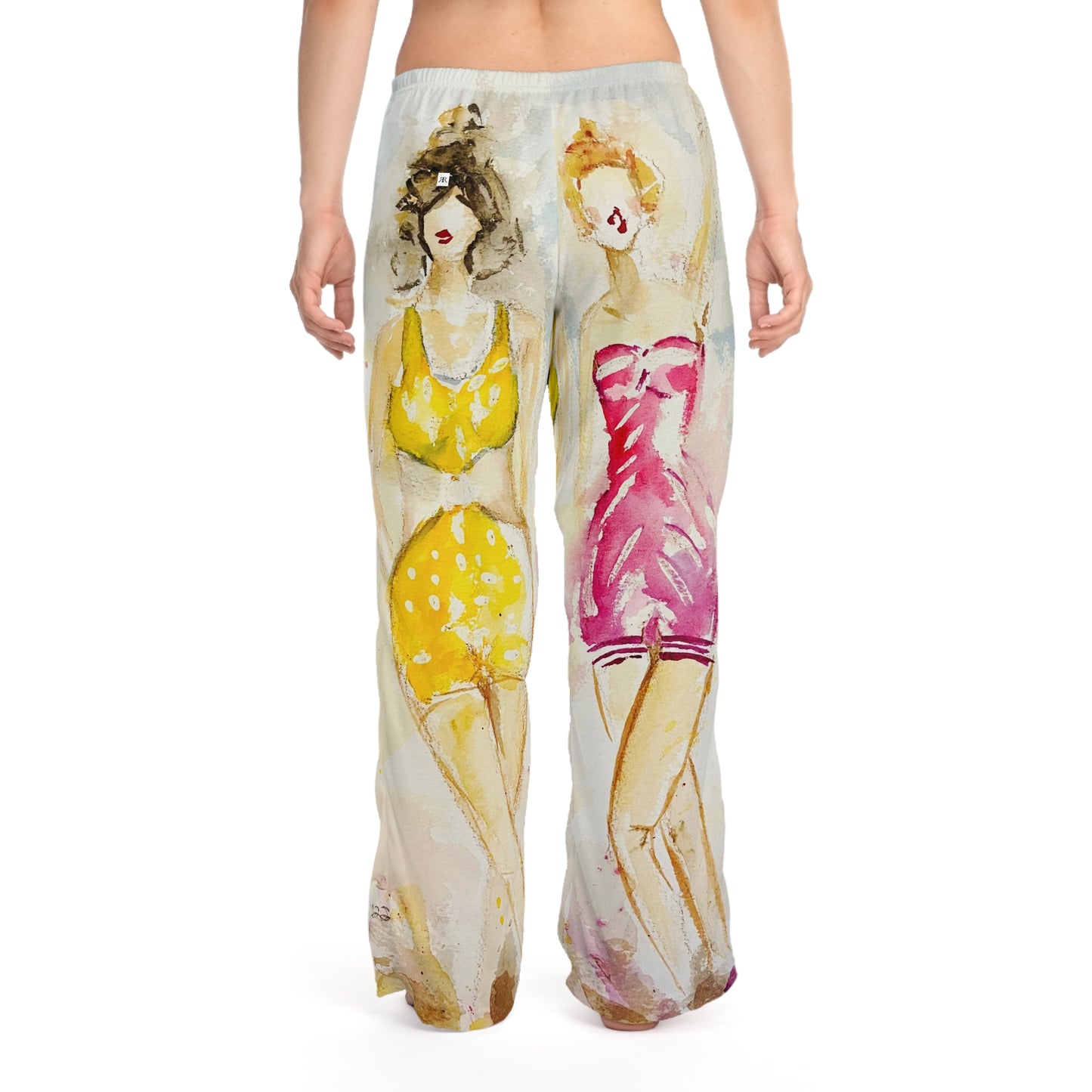 Pajama Pants - Back in the Day Beach Babes- Women's Pajama Pants