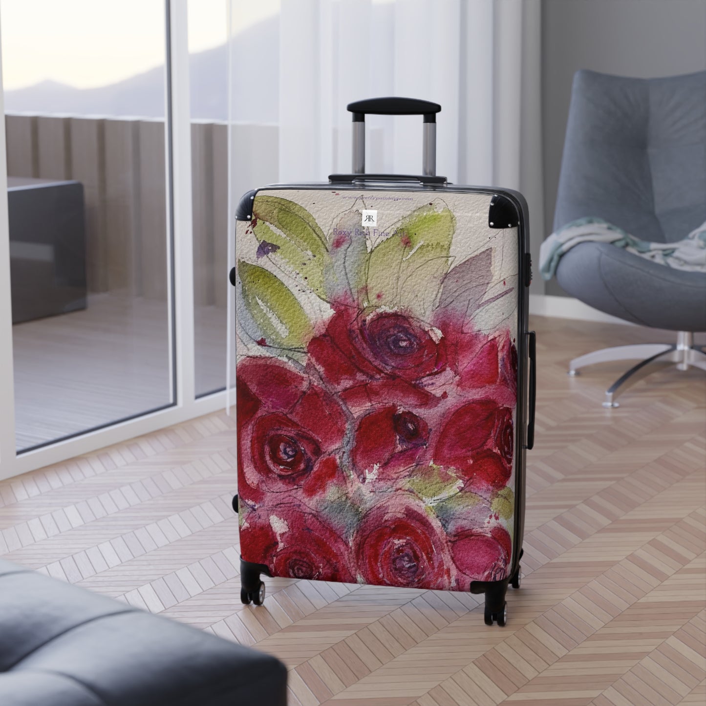 Red Roses Carry On Suitcase (+2 Sizes)