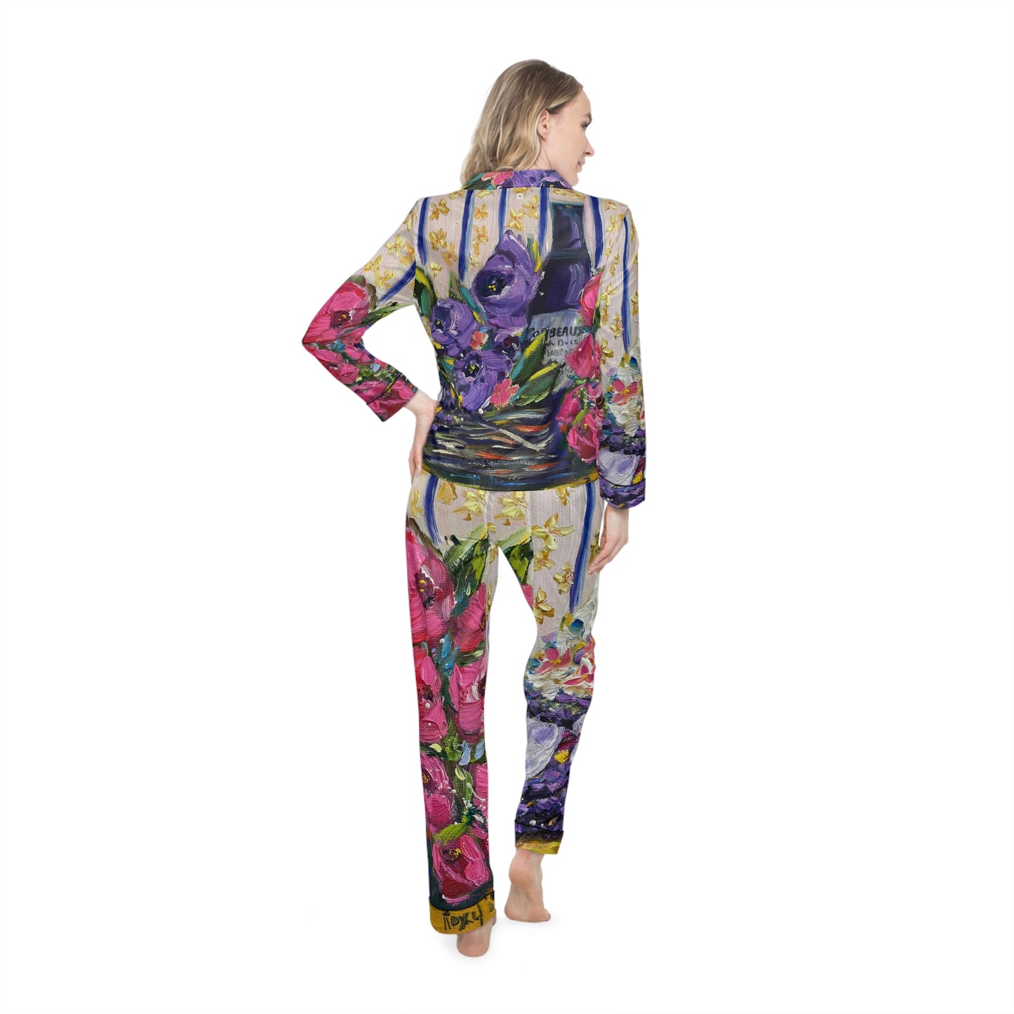 Satin Pajamas - Corbeaux Wine and Lavender