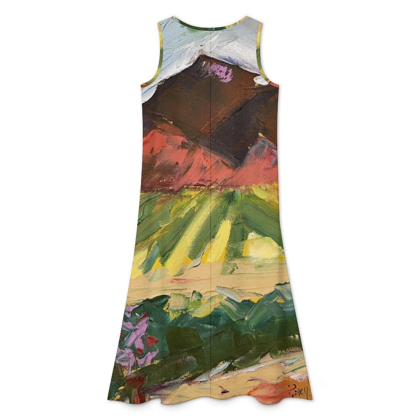 Mountain View at Chapin Family Vineyards Asymmetrical Dress Sleeveless High-Low Hem Dress