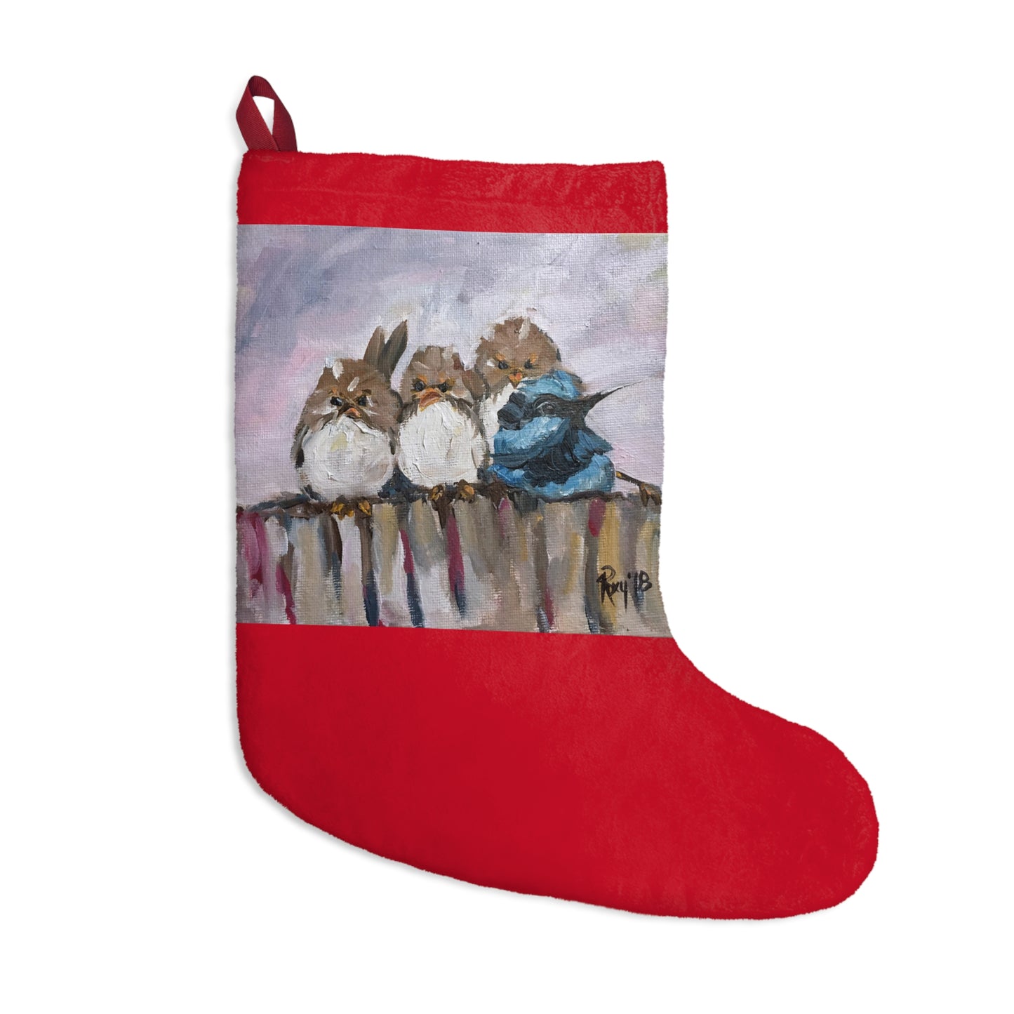 Grumpy Morning Fairy Wrens Christmas Stocking