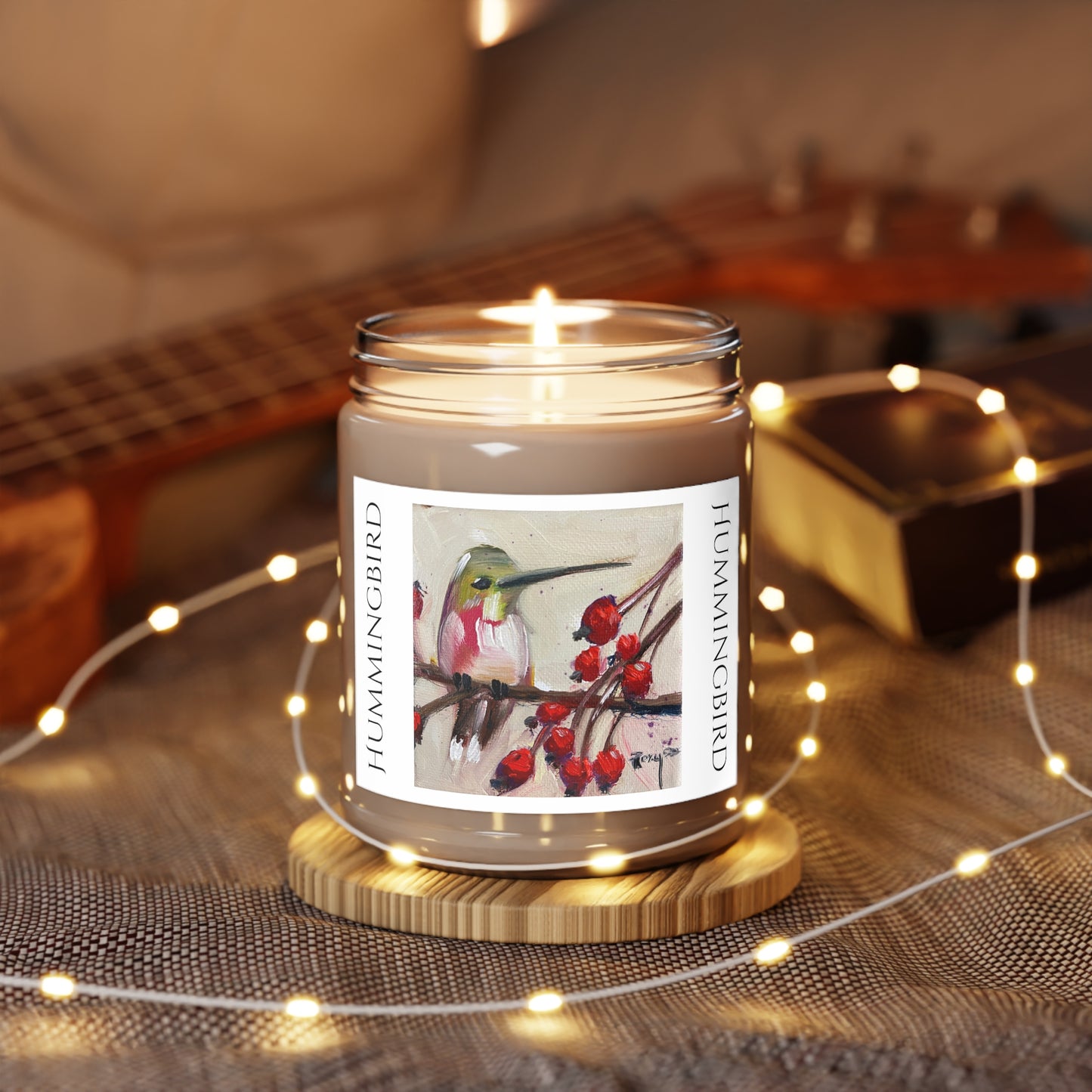 Hummingbird with Berries Scented Candle 9oz