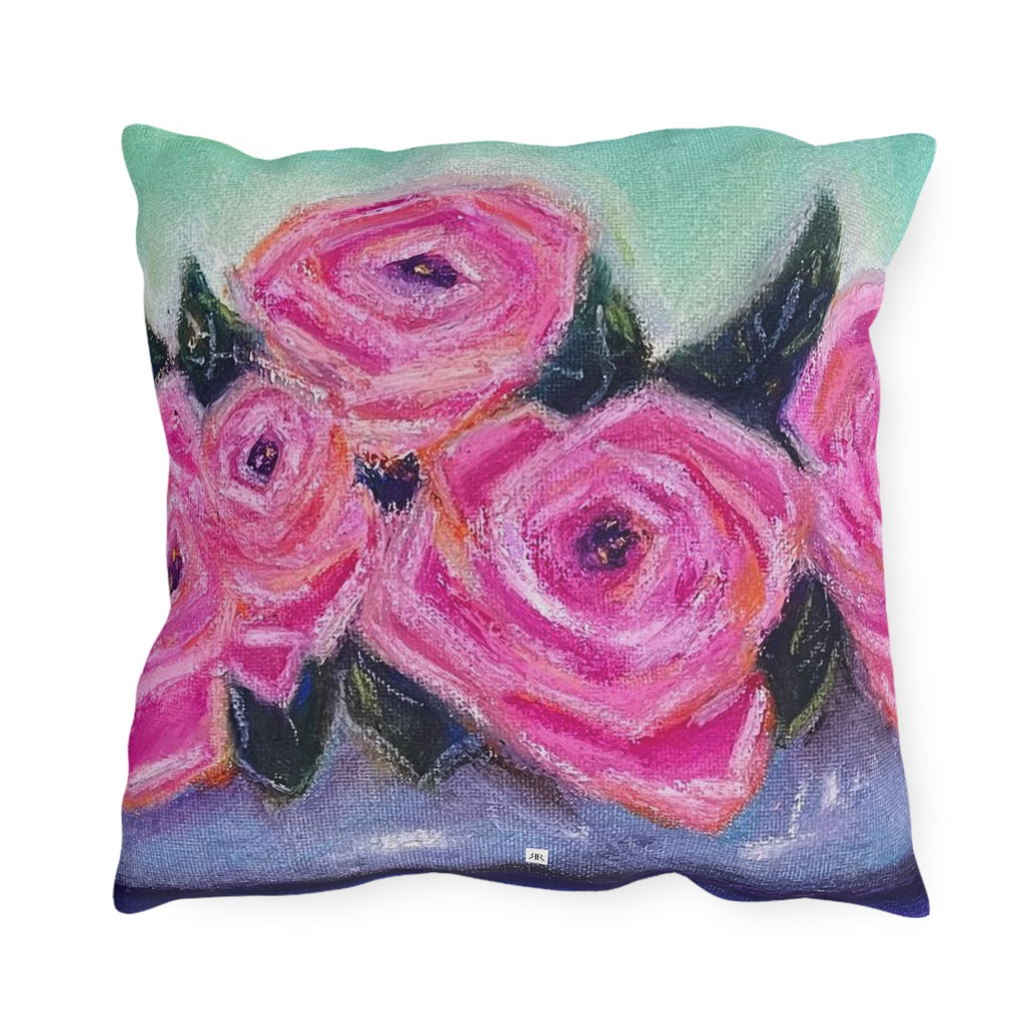 Tin Full of Roses Outdoor Pillows