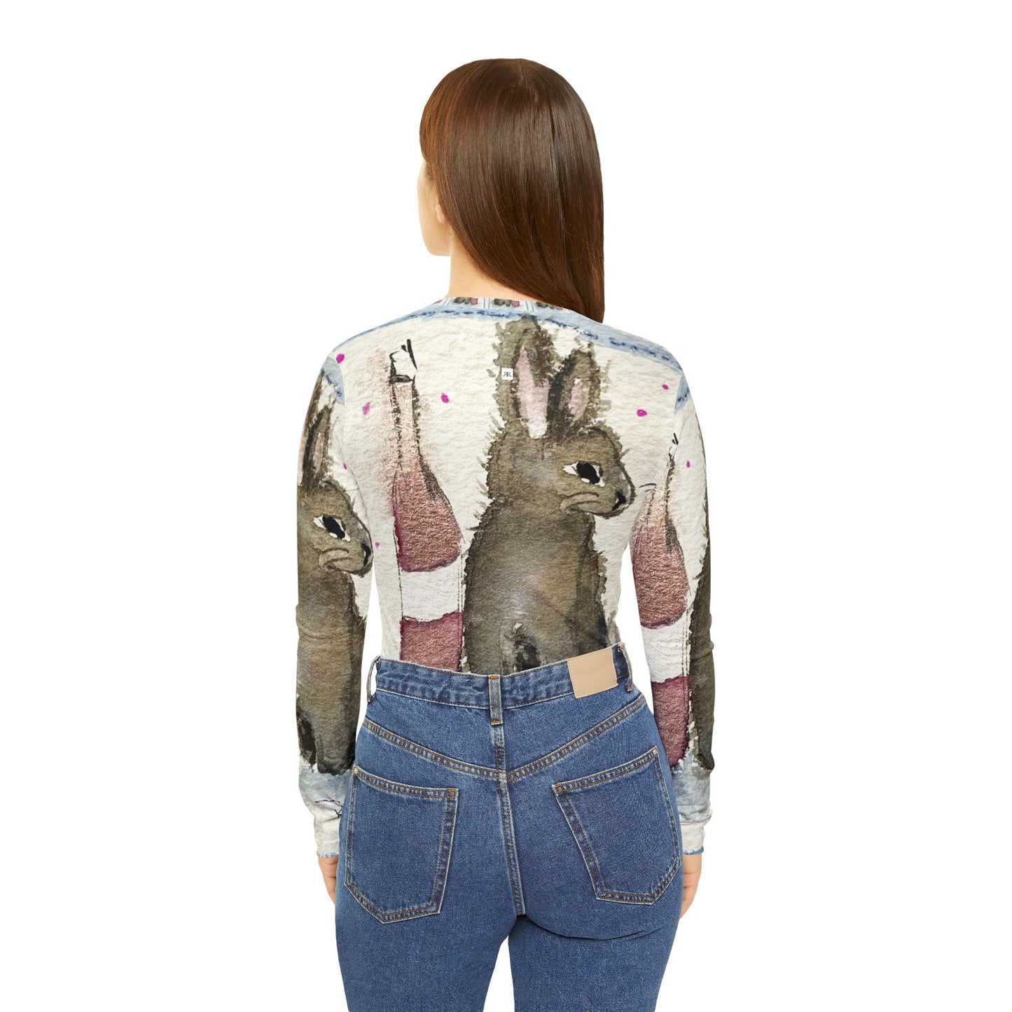 Long Sleeve Shirt- Dunk Bunny- V-neck Women's